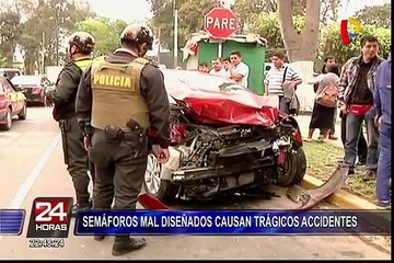 Semáforos mal diseñados son causantes de accidentes de tránsito