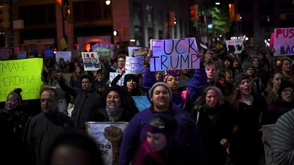 مخالفان ترامپ برای سومین شب پیاپی تظاهرات کردند