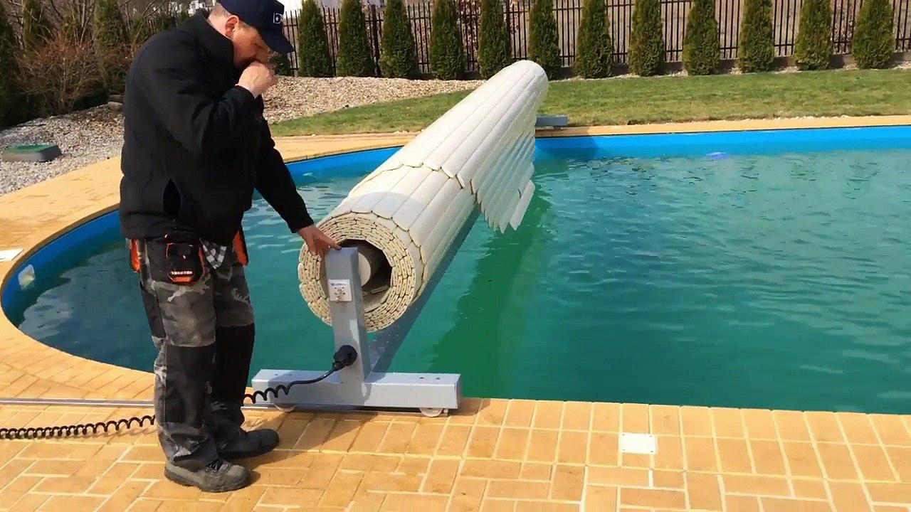 Mobiler Rollladen Pool-Abdeckung