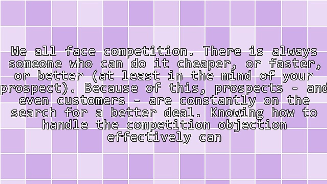 15 Ways to Handle the Competition Objection