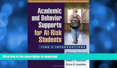 FAVORITE BOOK  Academic and Behavior Supports for At-Risk Students: Tier 2 Interventions