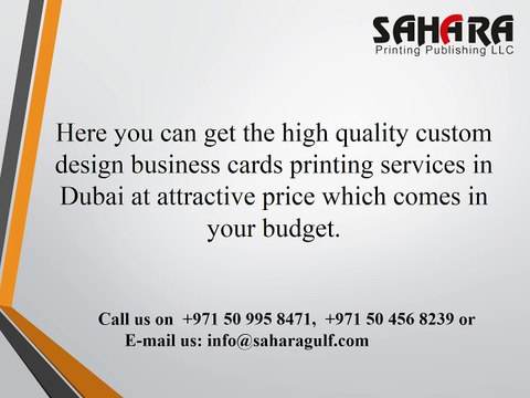 Best Quality Business Cards Printing Service in Dubai, Sharjah and Brochure Printing UAE