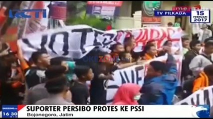 Suporter Persibo Protes ke PSSI