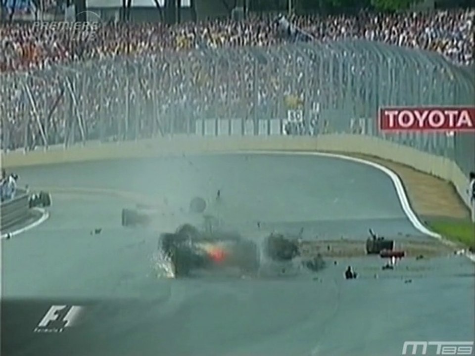Formula1 2003 Interlagos GP Massive Crash Alonso Webber red Flag