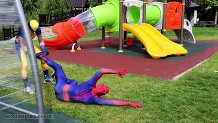 Superheroes Battle Compilation In Real Life: The Amazing Spiderman 2 vs Wolverine vs Carnage Movie!