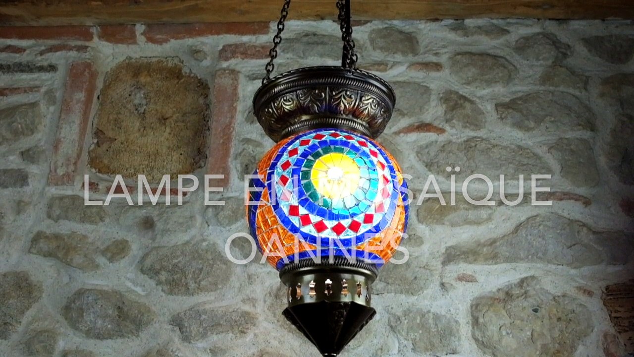 Lampe originale en mosaïque Oannes par KaravaneSerail