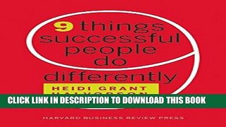 Ebook Nine Things Successful People Do Differently Free Read