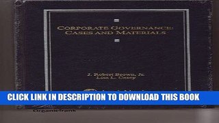 Ebook Corporate Governance: Cases and Materials Free Read