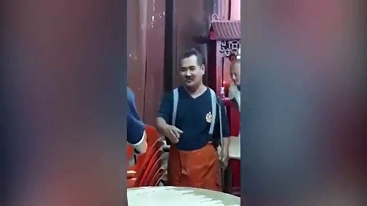 Snake falls from restaurant ceiling