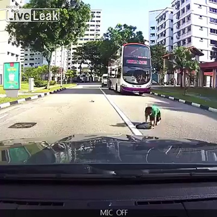School kid darts into traffic and gets hit by a car