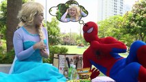 SuperHeroes Toys for Kids Video | Spiderman & Maleficent in Birthday Elsa | Spiderman FUNNY MOVIE