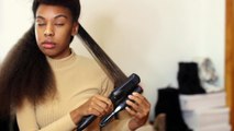 Updated Curly to Straight Hair Tutorial | Flat iron natural Hair