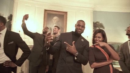 Le Mannequin Challenge de Michelle Obama et les Cleveland Cavaliers de Lebron James à la Maison Blanche