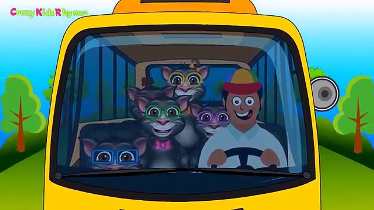 ❀❀❀The Wheels On The Bus Go Round And Round Song★Tom Cat★New Kid Songs new