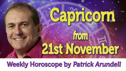 Capricorn Weekly Horoscope from 21st November 2016