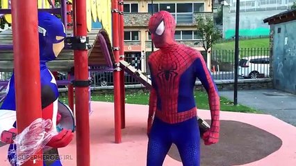 Spiderman VS Captain America - Battle Rematch - My Superheroes IRL