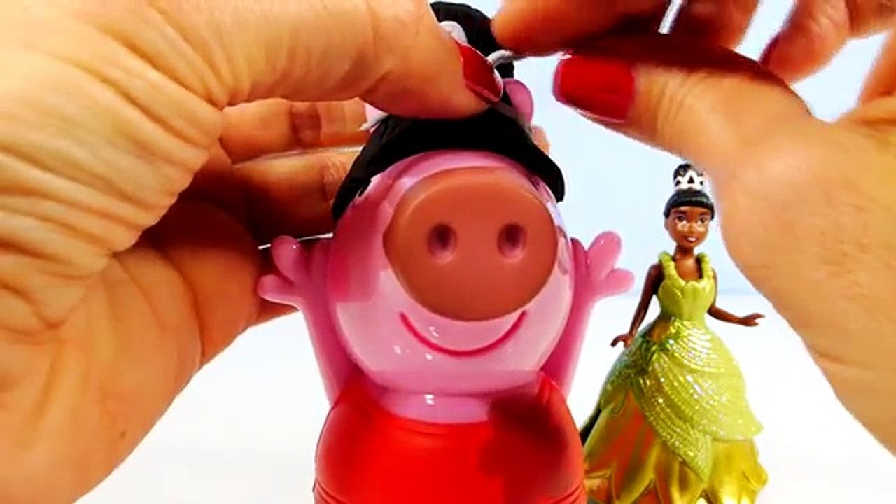 Play Doh Peppa Pig Princess Hair Makeover Disney Ariel Cinderella Belle Snow White Rapunzel Play-Doh