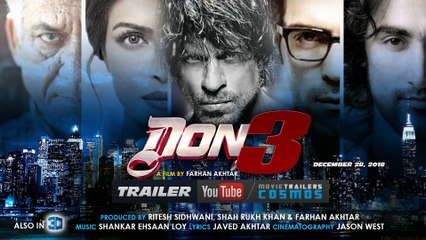 DON 3 - Official Theatrical Trailer | FanMade Movie Trailer | ShahRukh Khan, Priyanka Chopra