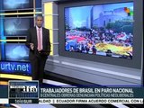 Paro nacional en Brasil contra políticas neoliberales de Temer
