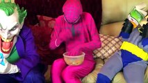 Spidergirl colored bracelet prank! w Frozen Elsa pregnant Spiderman Joker Family movie Superhero IRL