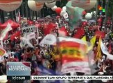 Brasileños mantienen protestas en Sao Paulo contra recortes fiscales