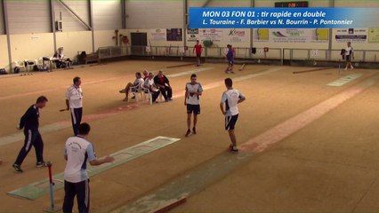 Premier tour, tir rapide en double, Club Elite Masculin, J4, Montélimar contre Fontaine, Sport Boules, saison 2016-2017