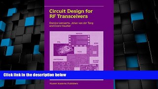 Deals in Books  Circuit Design for RF Transceivers  Premium Ebooks Online Ebooks