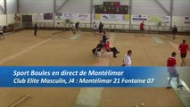 Troisième tour, tir rapide en double, Club Elite Masculin, J4, Montélimar contre Fontaine, Sport Boules, saison 2016-2017