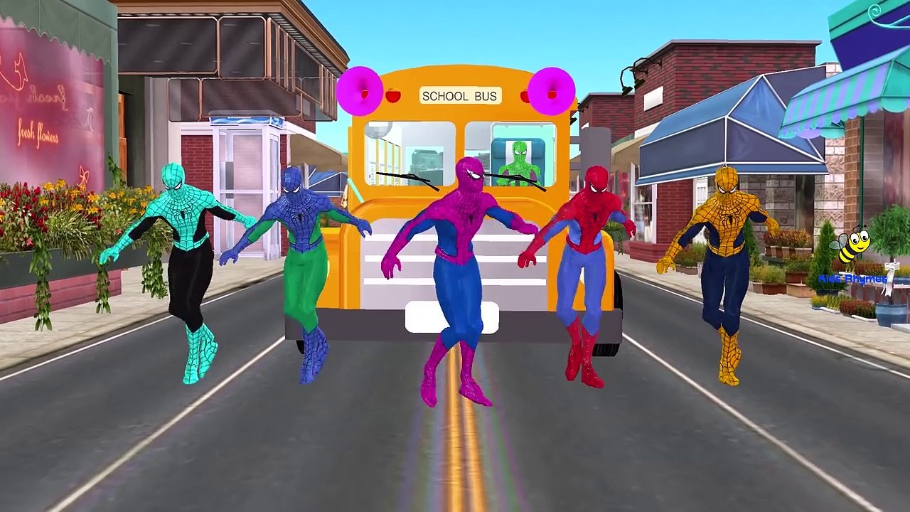 Spiderman Hulk Frozen Elsa Banana Car Compilation | Finger Family Nursery Rhymes | Fun SuperHeroes