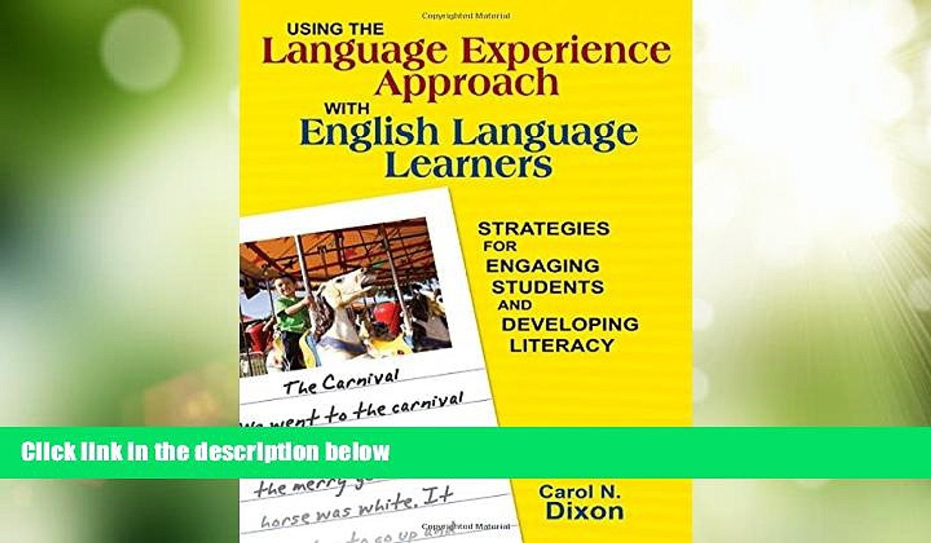 Deals in Books  Using the Language Experience Approach With English Language Learners: Strategies