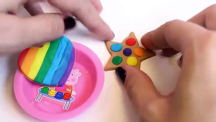 Peppa Pig Cooking Play Set Rainbow Play Doh Food Rainbow Ice Cream Playdough Chef Peppa Pig Colours