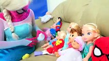 Spiderman vs Joker vs Frozen Elsa MEGA BAD BABY Funny Superheroes Venom Batman Superman