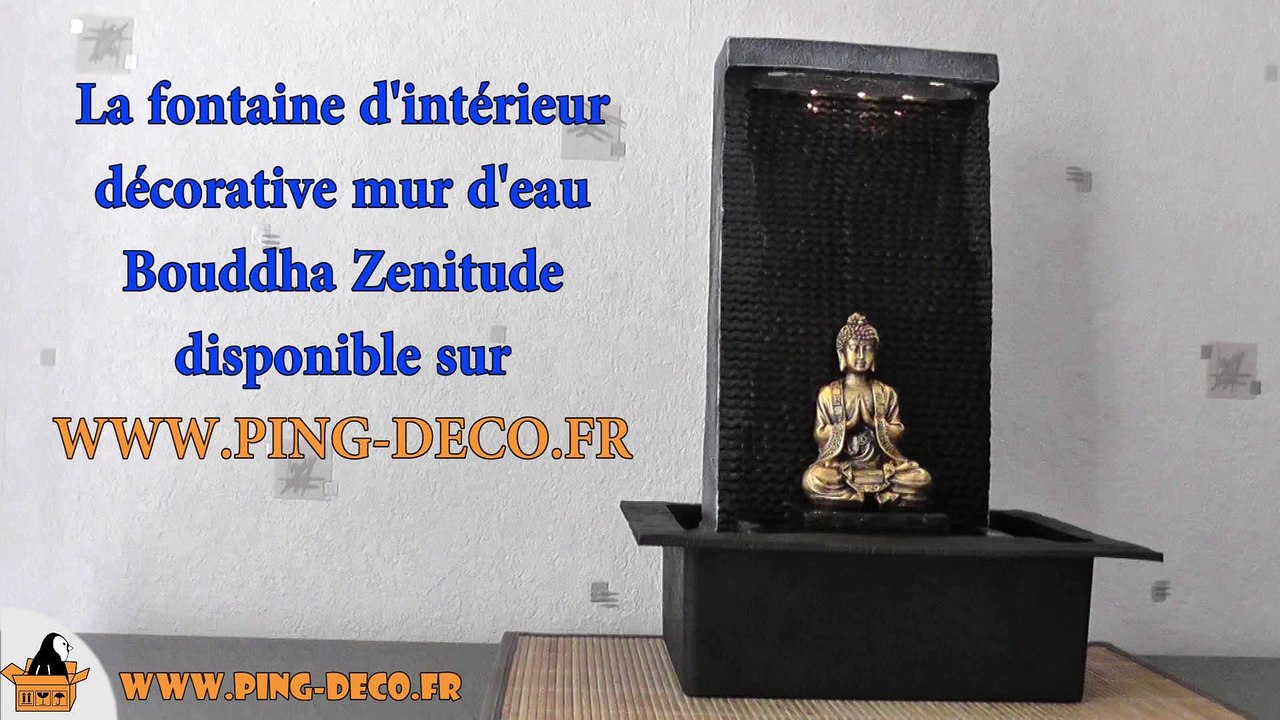 Fontaine mur d'eau Bouddha Zénitude