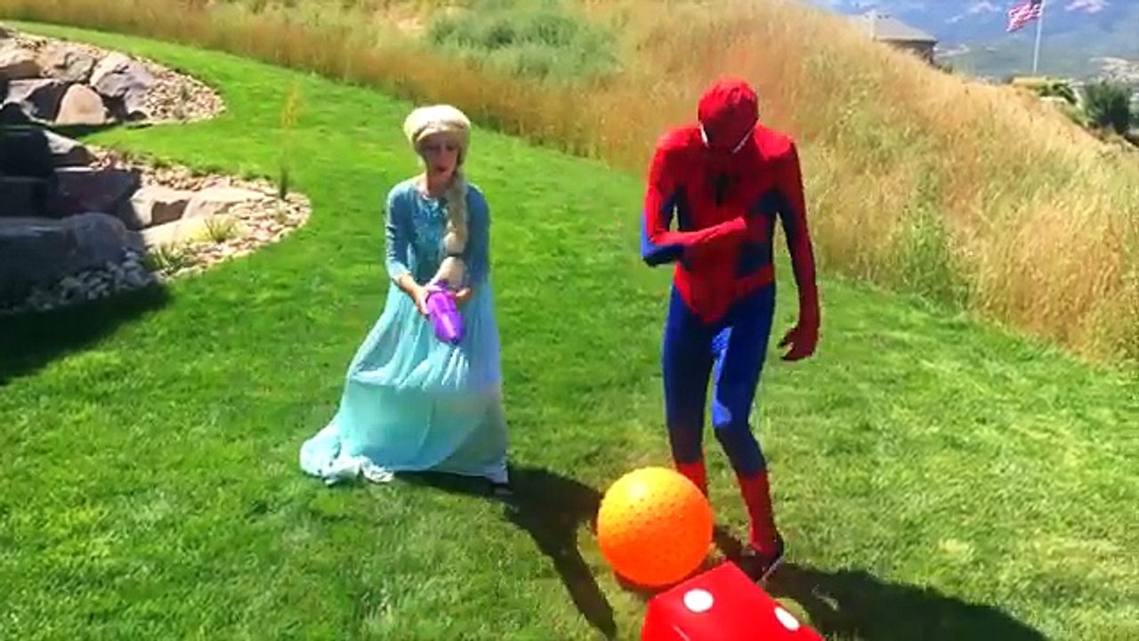Frozen Elsa Eats Poop?! Evil Maleficent Prank Baby Spiderman Fun Superhero Prank in Real Life in 4K!