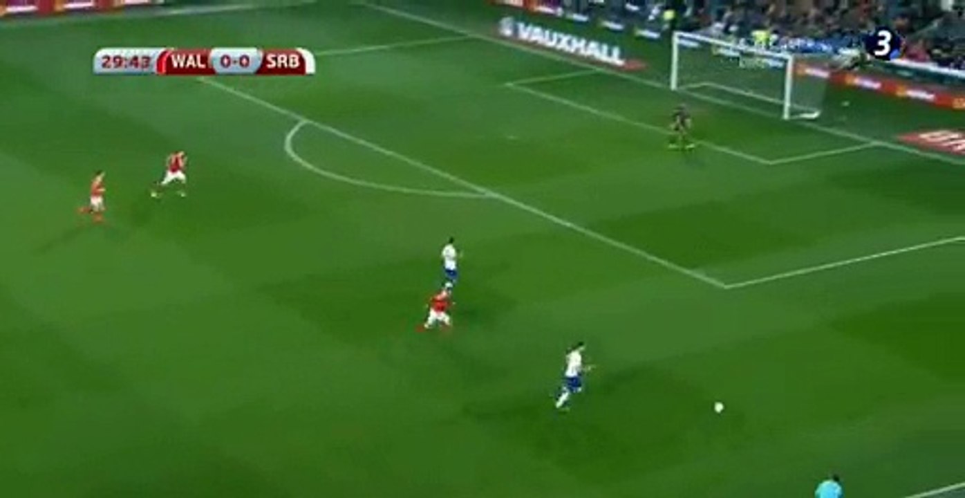 Gareth Bale Goal Super HD - Wales 1-0 Serbia 12-11-2016 HD