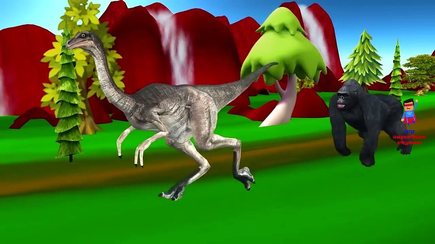 Finger Family Dinosaurs Animation Nursery Rhymes | Dinosaurs 3D Running Songs for Children