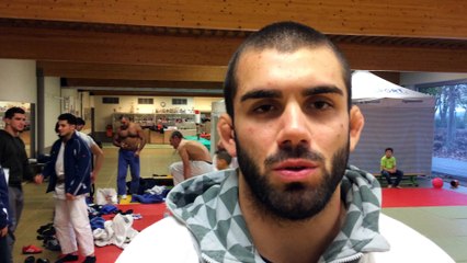 Toma Nikiforov, de retour sur les tatamis, après les Jeux et son opération aux mains, lors des Interclubs...
