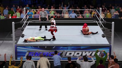 WWE 2K17 eva marie v bailey v harley quinn