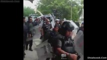 GUACAMAYAS Y LAZARO CARDENAS MICHOACAN MEXICO INTENSO OPERATIVO POLICIACO CONTRA LOS NORMALISTAS NOV2016