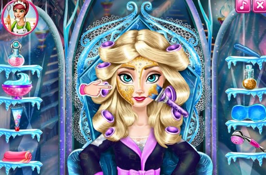 Мультик игра Холодное Сердце Эльза в салоне красоты