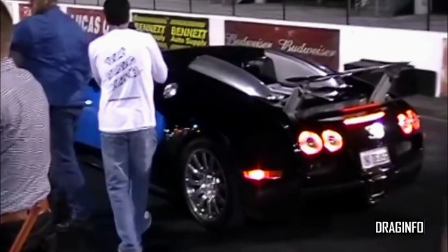 Bugatti Veyron Vs Nissan GTR R35 Drag Race
