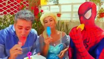 Người Nhện Spiderman và Công Chúa Frozen Elsa Ngoài Đời Thực