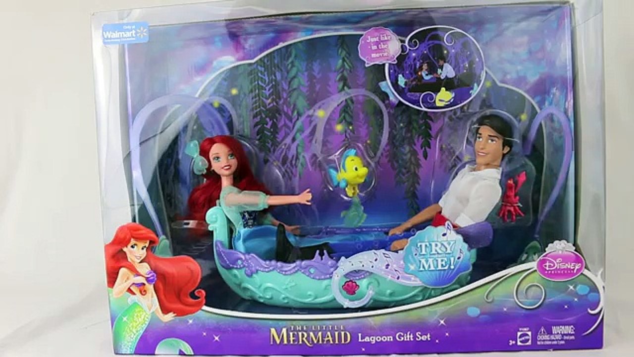 The Little Mermaid Ariel and Prince Eric Barbie Lagoon Gift Set Kiss The Girl Sebastian Flounder