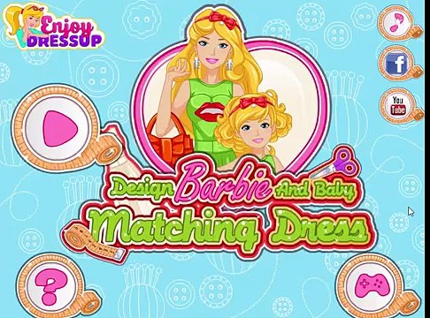 Design Barbie And Baby Matching Dress – Best Barbie Dress Up Games For Girls And Kids