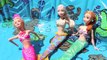 Frozen MERMAIDS Color Changing Barbie Doll Elsa Mermaid & Anna Ariel Outfit DisneyCarToys