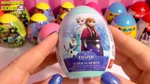 3 huevos sorpresa de Frozen, la pelicula Disney, Peppa pig y huevo kinder joy español castellano