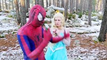 SPIDERMAN & FROZEN ELSA vs JOKER - Spider-Man Becomes IronSpider! Fun Superhero Video In Real Life