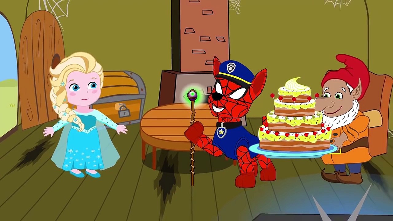 Frozen Elsa vs Witch Paw Patrol Cartoon Finger Family Song Nursery Rhymes