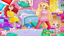 disney princess games - Princess Pijama Party - Frozen Elsa and rapunzel, ariel dress up games