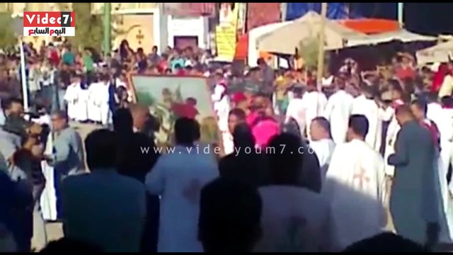 بالصور.. تواصل احتفالات الأقباط بمولد الشهيد مار جرجس بالأقصر